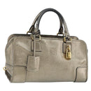 LOEWE Anagram Americana 28 Hand Bag Leather Gold Auth 147012-1