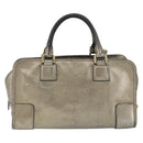 LOEWE Anagram Americana 28 Hand Bag Leather Gold Auth 147012-2