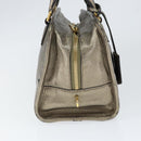 LOEWE Anagram Americana 28 Hand Bag Leather Gold Auth 147012-3