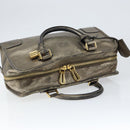 LOEWE Anagram Americana 28 Hand Bag Leather Gold Auth 147012-6