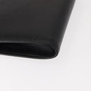 SAINT LAURENT Clutch Bag Leather Black Gold Auth 147024V-15