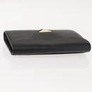 SAINT LAURENT Clutch Bag Leather Black Gold Auth 147024V-5