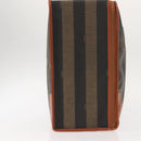 FENDI Pecan Canvas Trunk Case PVC Black Brown Auth 147028-4