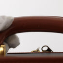 FENDI Pecan Canvas Trunk Case PVC Black Brown Auth 147028-14