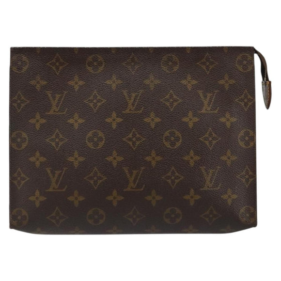 LOUIS VUITTON Monogram Poche Toilette 26 Pouch M47542 LV Auth 147029