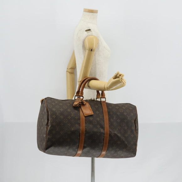 LOUIS VUITTON Monogram Keepall 50 Boston Bag M41426 LV Auth 147030