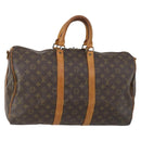 LOUIS VUITTON Monogram Keepall Bandouliere 45 Boston Bag M41418 LV Auth 147031-1