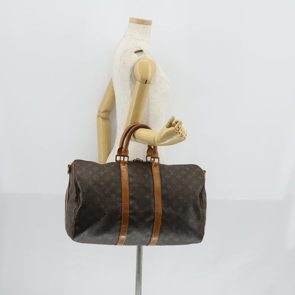 LOUIS VUITTON Monogram Keepall Bandouliere 45 Boston Bag M41418 LV Auth 147031