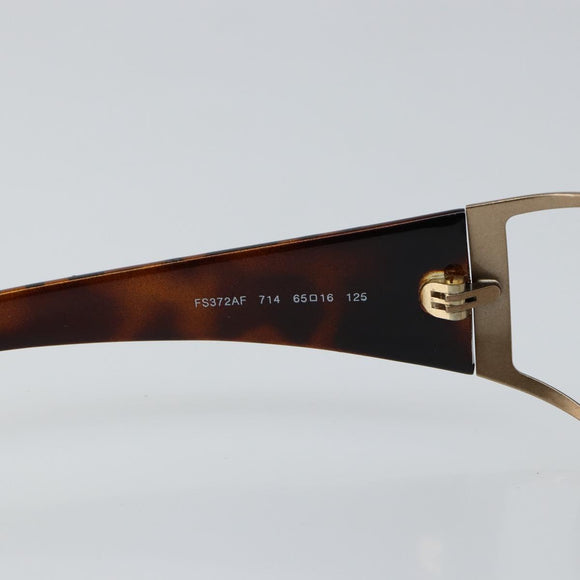 FENDI Sunglasses plastic Brown Auth 147036