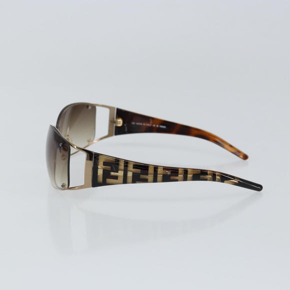FENDI Sunglasses plastic Brown Auth 147036