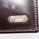 FENDI Zucca Canvas Long Wallet Black Brown Auth 147038V-9