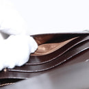 FENDI Zucca Canvas Long Wallet Black Brown Auth 147038V-11