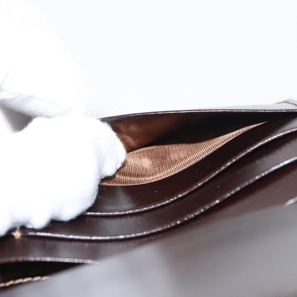 FENDI Zucca Canvas Long Wallet Black Brown Auth 147038V