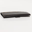 FENDI Zucca Canvas Long Wallet Black Brown Auth 147038V-5