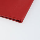 CHANEL Card Case Leather Red CC Auth 147039V-15