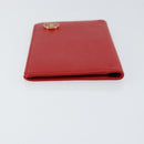 CHANEL Card Case Leather Red CC Auth 147039V-5
