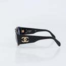 CHANEL Matelasse Sunglasses plastic Black CC Auth 147040V-4