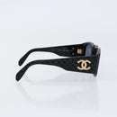 CHANEL Matelasse Sunglasses plastic Black CC Auth 147040V-5