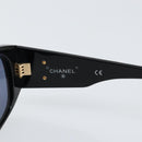 CHANEL Matelasse Sunglasses plastic Black CC Auth 147040V-9