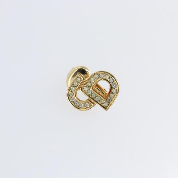 Christian Dior Earring metal Champagne Gold Auth 147041