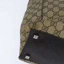 GUCCI GG Supreme Tote Bag PVC Beige Silver 91250 Auth 147043-8
