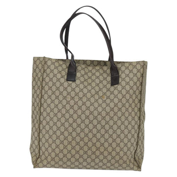 GUCCI GG Supreme Tote Bag PVC Beige Silver 91250 Auth 147043 - 0