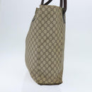 GUCCI GG Supreme Tote Bag PVC Beige Silver 91250 Auth 147043-3