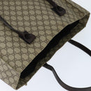 GUCCI GG Supreme Tote Bag PVC Beige Silver 91250 Auth 147043-6