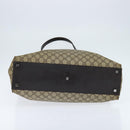 GUCCI GG Supreme Tote Bag PVC Beige Silver 91250 Auth 147043-5