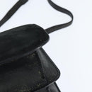 FENDI Shoulder Bag Suede Vintage Black Gold Auth 147044-16