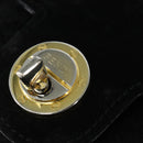 FENDI Shoulder Bag Suede Vintage Black Gold Auth 147044-17