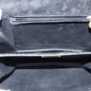 FENDI Shoulder Bag Suede Vintage Black Gold Auth 147044-11