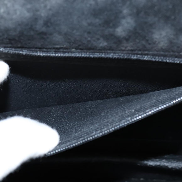 FENDI Shoulder Bag Suede Vintage Black Gold Auth 147044