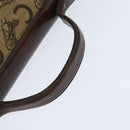 CELINE C Sulky Doctor Bag Canvas Brown Gold Auth 147045-7