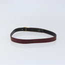 GUCCI Interlocking Belt Leather 31.9"" Bordeaux Gold 037 084 0054 Auth 147047-2
