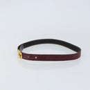 GUCCI Interlocking Belt Leather 31.9"" Bordeaux Gold 037 084 0054 Auth 147047-3