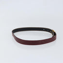 GUCCI Interlocking Belt Leather 31.9"" Bordeaux Gold 037 084 0054 Auth 147047-4