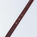 GUCCI Interlocking Belt Leather 31.9"" Bordeaux Gold 037 084 0054 Auth 147047-8