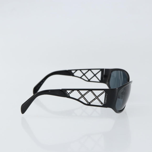 CHANEL Sunglasses Plastic Black 04155 75641 CC Auth 147050