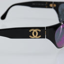 CHANEL COCO Mark Sunglasses plastic Black 04155 75641 CC Auth 147051-8