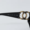 CHANEL Sonnenbrille Kunststoff Schwarz CC Auth 147052-10