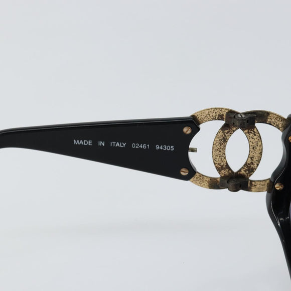 CHANEL Sonnenbrille Kunststoff Schwarz CC Auth 147052
