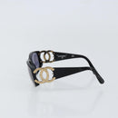 CHANEL Sunglasses plastic Black CC Auth 147052-4