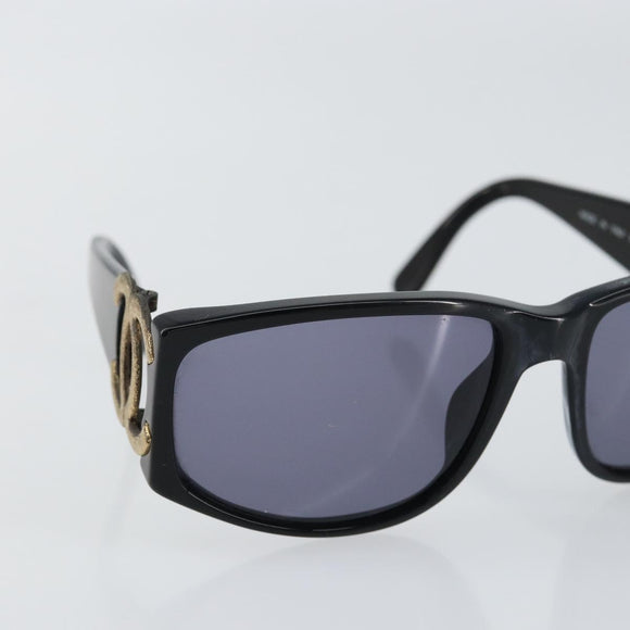 CHANEL Sonnenbrille Kunststoff Schwarz CC Auth 147052