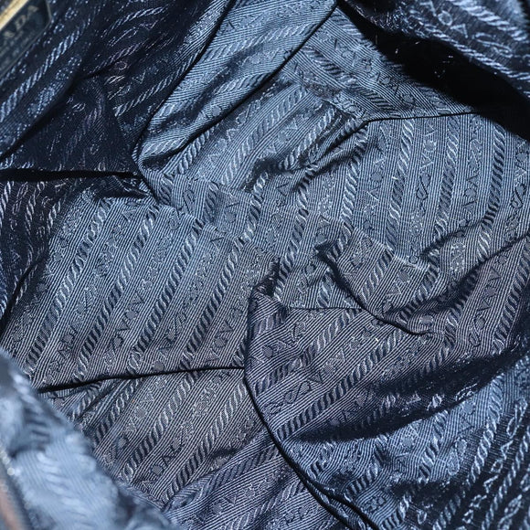 PRADA Tote Bag Nylon 4 Set Black Blue Auth 147053