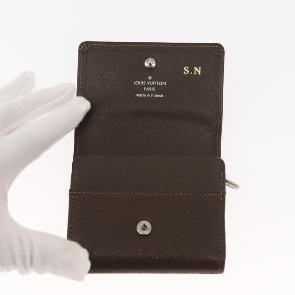 LOUIS VUITTON Taiga Wallet 3 Set Grizzly LV Auth 147062