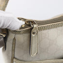 GUCCI GG Supreme Shoulder Bag PVC White Gold 190258 Auth 147063-10