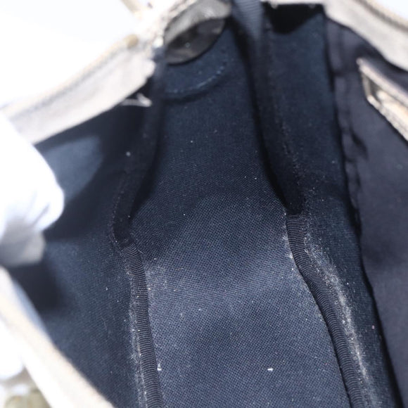 GUCCI GG Supreme Shoulder Bag PVC White Gold 190258 Auth 147063