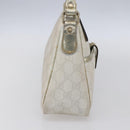 GUCCI GG Supreme Shoulder Bag PVC White Gold 190258 Auth 147063-3