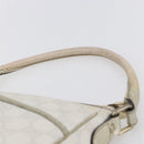 GUCCI GG Supreme Shoulder Bag PVC White Gold 190258 Auth 147063-8